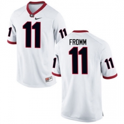 Men Georgia Bulldogs #11 Jake Fromm College Football Jerseys-White