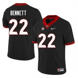 Men Georgia Bulldogs #22 Stetson Bennett College Football Jerseys Sale-Black