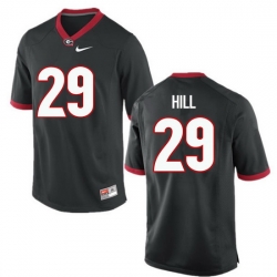 Men Georgia Bulldogs #29 Tim Hill College Football Jerseys-Black