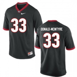 Men Georgia Bulldogs #33 Ian Donald-McIntyre College Football Jerseys-Black