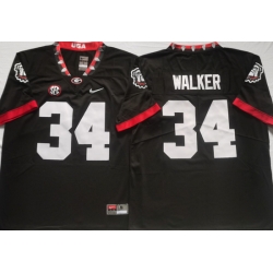 Men Georgia Bulldogs #34 Herschel Walker College Football Jerseys Black