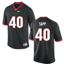 Men Georgia Bulldogs #40 Theron Sapp College Football Jerseys-Black