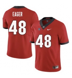 Men Georgia Bulldogs #48 John Eager College Football Jerseys Sale-Red