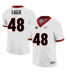 Men Georgia Bulldogs #48 John Eager College Football Jerseys Sale-White