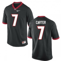 Men Georgia Bulldogs #7 Lorenzo Carter College Football Jerseys-Black