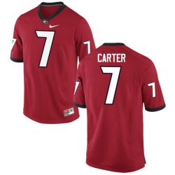 Men Georgia Bulldogs #7 Lorenzo Carter College Football Jerseys-Red