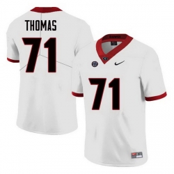 Men Georgia Bulldogs #71 Andrew Thomas College Football Jerseys Sale-White