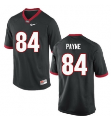 Men Georgia Bulldogs #84 Wyatt Payne College Football Jerseys-Black