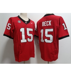 Men Women Youth Georgia Bulldogs #15 Carson Beck Red 2023 F U S E College Football Jerseys