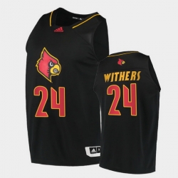 Men Louisville Cardinals Jae'Lyn Withers Alternate Black College Basketball 2020 21 Jersey