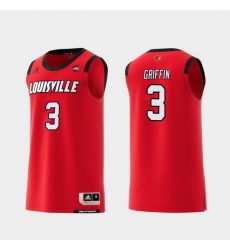 Men Louisville Cardinals Jo Griffin Red Replica College Basketball Jersey