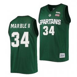 Michigan State Spartans Julius Marble Ii Green Alumni Commemorative Classic Jersey