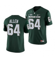 Michigan State Spartans Matt Allen Green College Football Game Jersey