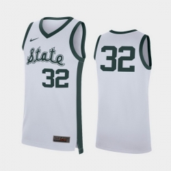 Michigan State Spartans White Retro Replica Men'S Jersey