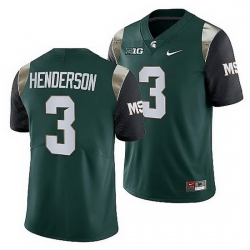 Michigan State Spartans Xavier Henderson Green College Football Men Jersey