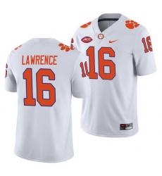 Clemson Tigers Trevor Lawrence White College Football Men'S Jersey