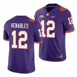 Clemson Tigers Tyler Venables Purple College Football Men'S Jersey