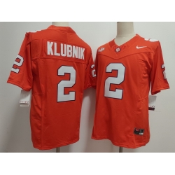Men Clemson Tigers Orange #2 Cade Klubnik Stitched F U S E NCAA Jersey II Men Clemson Tigers Orange #2 Cade Klubnik Stitched F U S E NCAA Jersey II