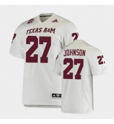 Men Texas A&M Aggies Antonio Johnson College Football White Premier Jersey