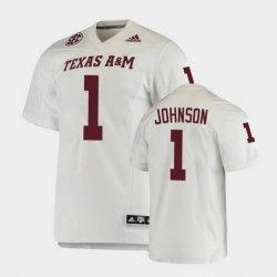 Men Texas A&M Aggies Buddy Johnson College Football White Premier Jersey