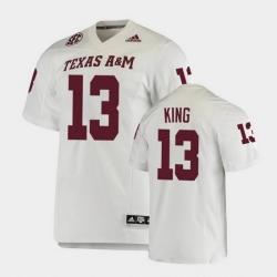 Men Texas A&M Aggies Haynes King College Football White Premier Jersey