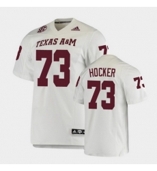 Men Texas A&M Aggies Jared Hocker College Football White Premier Jersey