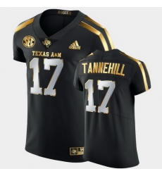 Men Texas A&M Aggies Ryan Tannehill Golden Edition Black Authentic Jersey