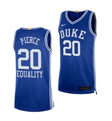 Duke Blue Devils Cason Pierce Blue Equality Social Justice Men Jersey