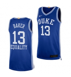 Duke Blue Devils Joey Baker Blue Equality Social Justice Men Jersey