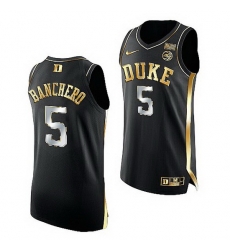 Duke Blue Devils Paolo Banchero Black Golden Edition 2021 22Authentic Basketball Jersey