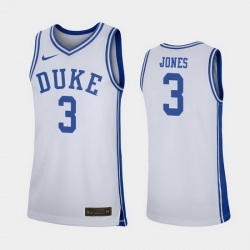 Duke Blue Devils Tre Jones White Replica Men'S Jersey