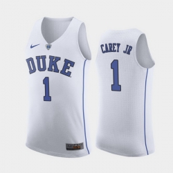 Duke Blue Devils Vernon Carey Jr. White Replica Men'S Jersey