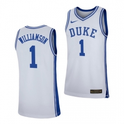 Duke Blue Devils Zion Williamson White Replica Men'S Jersey 0