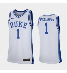 Duke Blue Devils Zion Williamson White Replica Men'S Jersey