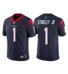 Nike Texans 1 Derek Stingley Jr Navy 2022 NFL Draft Vapor Untouchable Limited Jerse