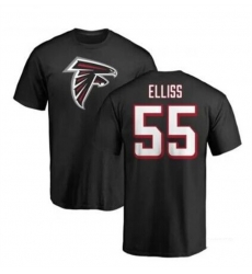 Men Atlanta Falcons 55 Kaden Elliss Black T Shirt