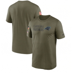 Men Carolina Panthers Olive 2022 Salute To Service Legend Team T Shirt