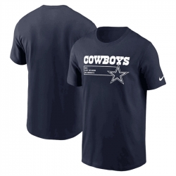 Men Dallas Cowboys Navy Division Essential T Shirt