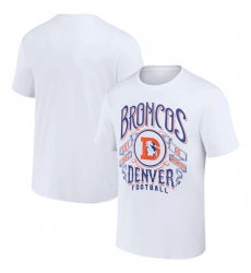 Men Denver Broncos White X Darius Rucker Collection Vintage Football T Shirt