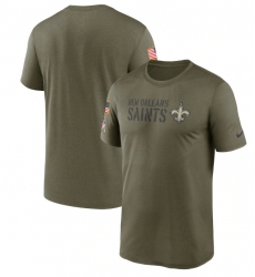 Men New Orleans Saints Olive 2022 Salute To Service Legend Team T Shirt