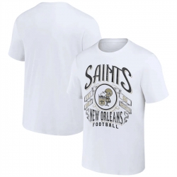 Men New Orleans Saints White X Darius Rucker Collection Vintage Football T Shirt