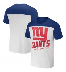 Men New York Giants Cream Royal X Darius Rucker Collection Colorblocked T Shirt