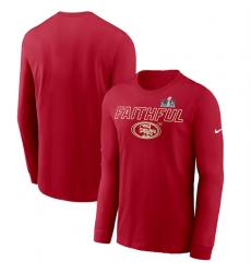 Men San Francisco 49ers Scarlet Super Bowl LVIII Local Long Sleeve T Shirt