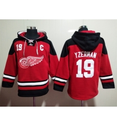 Men Detroit Red Wings #19 Steve Yzerman Stitched Hoody