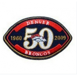 Stitched Denver Broncos 50th Anniversary Jersey Patch