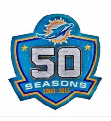 Stitched Miami Dolphins 1966-2015 50th Seasons Jersey Patch