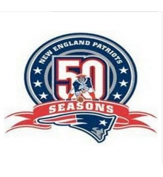 Stitched New England Patriots 50th Anniversary Jersey Patch