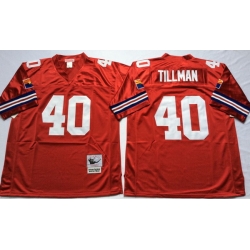 Men Arizona Cardinals 40 Pat Tillman Red M&N Throwback Jersey