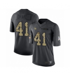 Men Arizona Cardinals #41 Kenyan Drake Limited Black 2016 Salute to Service Football Jersey