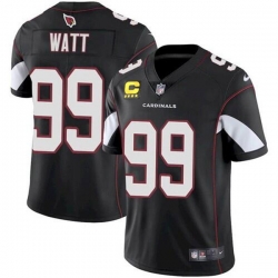 Men Arizona Cardinals 99 J J  Watt 2022 Black With 4 Star C Patch Vapor Untouchable Limited Stitched Jersey